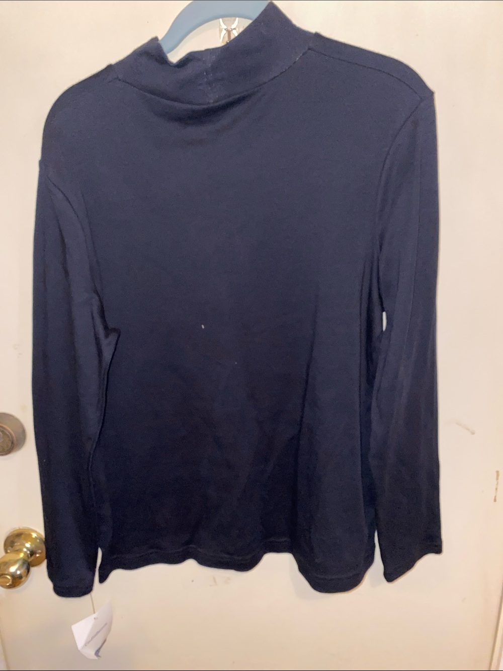croft & barrow Black Long-Sleeve Mock Neck Top